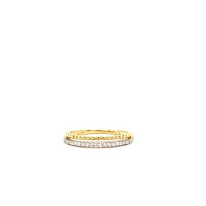 10k Yellow Gold Diamond Double Band Ring