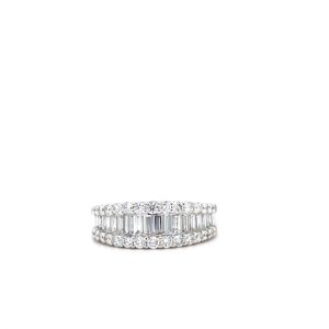 14k White Gold Diamond Baguette Ring