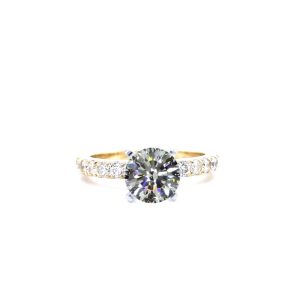 14k Yellow Gold Diamond Engagement Ring Mounting .56ctw