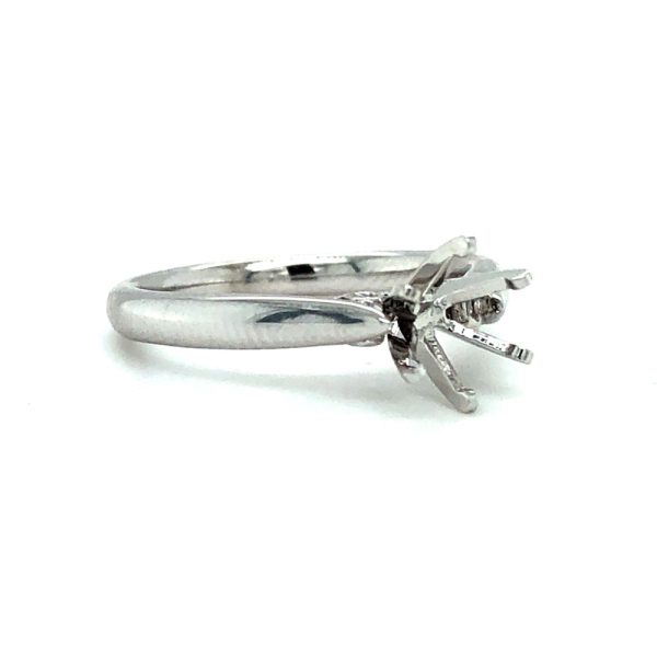 14k White Gold Diamond Engagement Ring Mounting .06ctw - Image 3