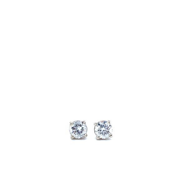 14k White Gold Diamond Stud Earrings .66ctw