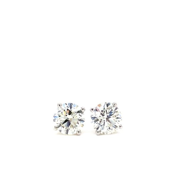 14k White Gold Diamond Stud Earrings 1.77ctw