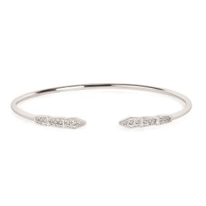 14k White Gold Diamond Cuff Bracelet