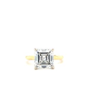 14k Yellow Gold Knife Edge Solitaire Engagement Ring Mounting