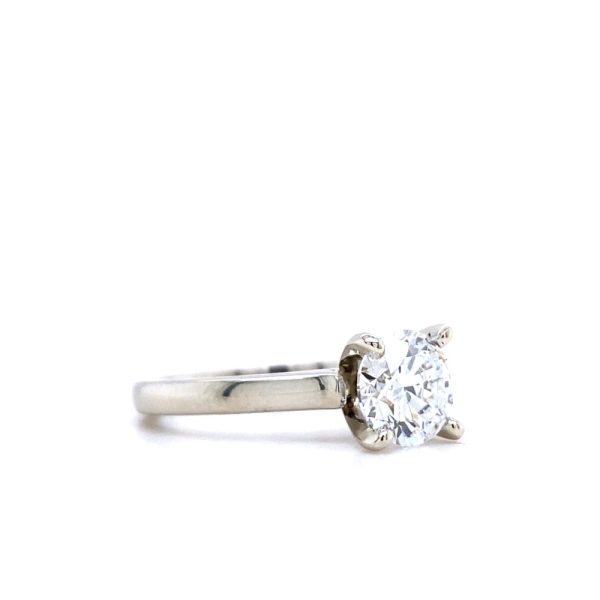 14k White Gold Lab Grown Diamond Solitaire Engagement Ring 1.35ct - Image 2