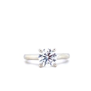 14k White Gold Lab Grown Diamond Solitaire Engagement Ring 1.35ct