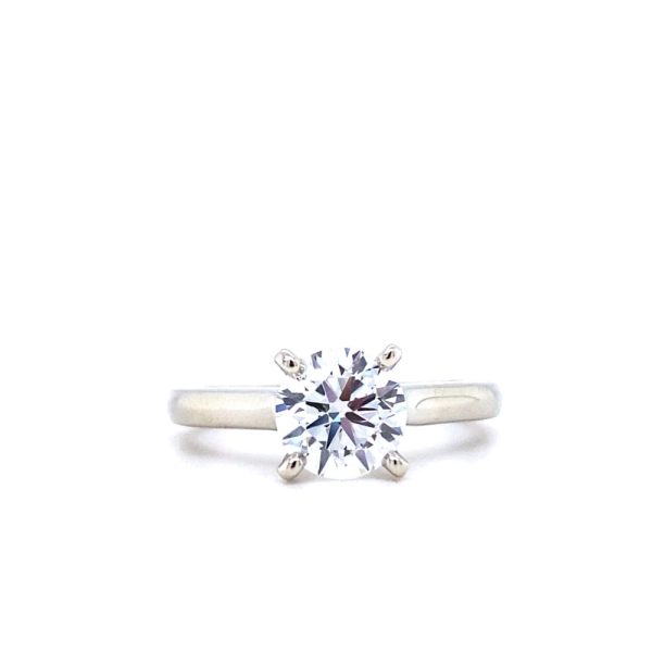 14k White Gold Lab Grown Diamond Solitaire Engagement Ring 1.35ct