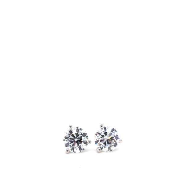 14k White Gold Lab Grown Diamond Stud Earrings 2.59ctw