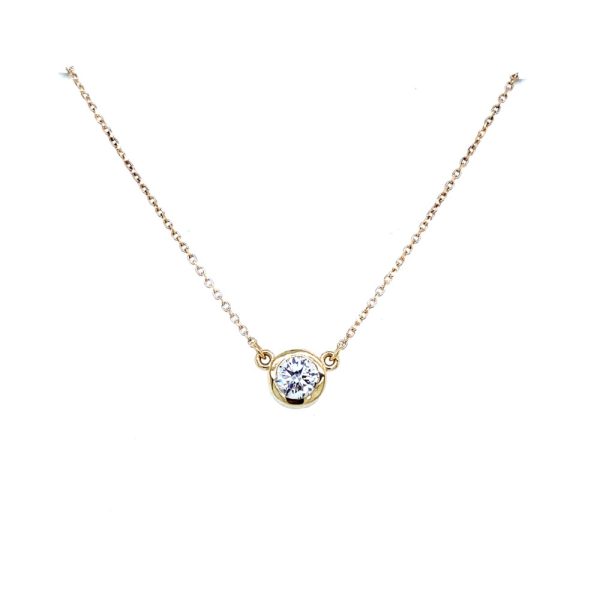 14k Yellow Gold Lab Grown Diamond Solitaire Pendant .50ct