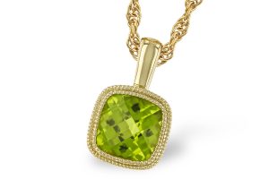 14k Yellow Gold Peridot Pendant