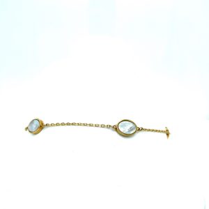 14k Yellow Gold Mother of Pearl Chain Bracelet