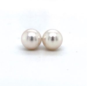 14k White Gold 5.5-6mm Pearl Stud Earrings