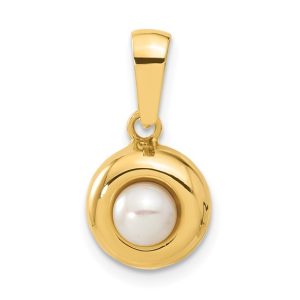14k Yellow Gold Pearl Pendant