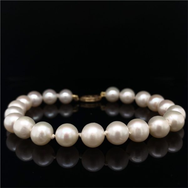 14k Yellow Gold 7mm Freshwater Pearl Bracelet