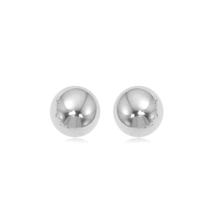 14k White Gold 7mm Ball Stud Earrings