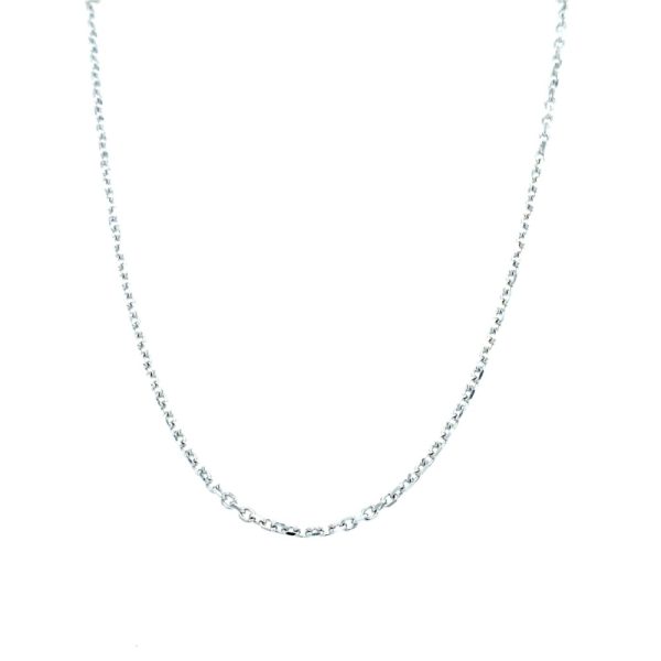 14k White Gold 24 Inch Adjustable Cable Chain 1.4mm