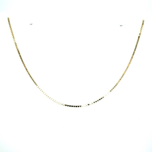 14k Yellow Gold 20 Inch Box Chain 1mm