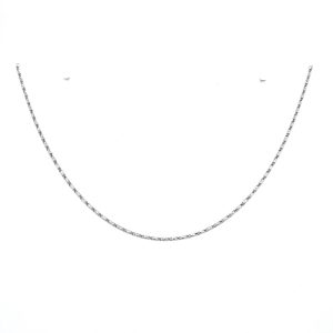 14k White Gold 16 Inch Raso Chain 1mm