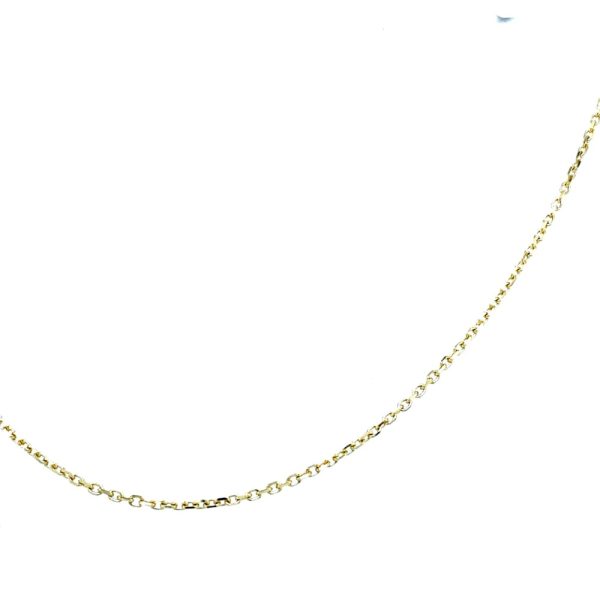 14k Yellow Gold 16 Inch Diamond-Cut Elongated Cable Chain - Image 2