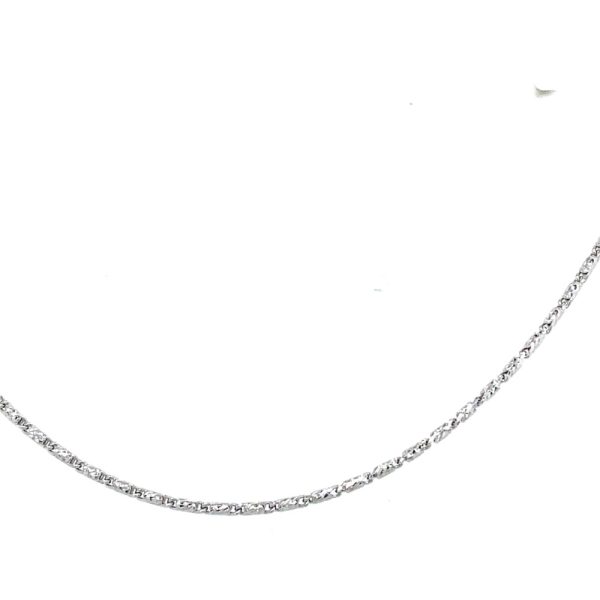 14k White Gold 20 Inch Raso Chain 1.2mm - Image 2