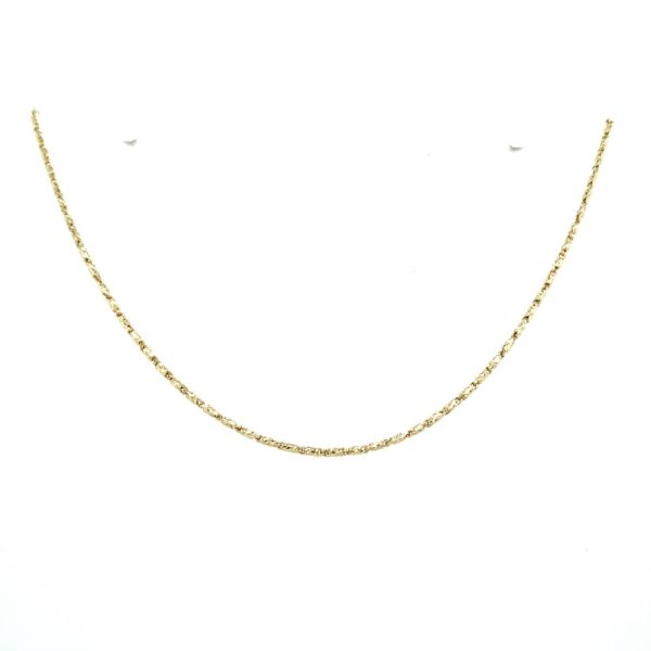 14k Yellow Gold 16 Inch Raso Chain 1.2mm