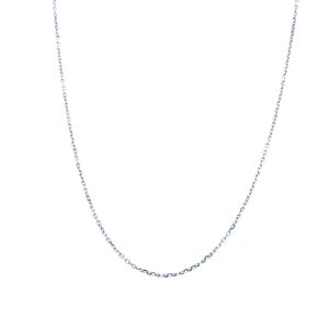 Sterling Silver 18 Inch Diamond-Cut Cable Chain