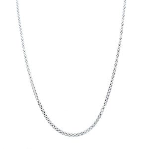 Sterling Silver 24 Inch Adjustable Popcorn Chain