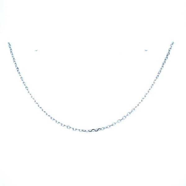 Sterling Silver 18 Inch Diamond-Cut Cable Chain