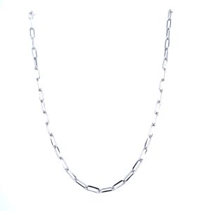Sterling Silver 24 Inch Adjustable Paperclip Chain 2mm