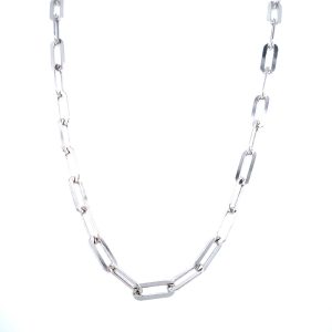 Sterling Silver 20 Inch Paperclip Chain 4mm