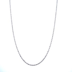 Sterling Silver 24 Inch Adjustable Diamond Cut Espiga Chain 1.2mm