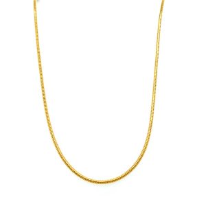 Sterling Silver Yellow Gold Vermeil 24 Inch Adjustable Snake Chain