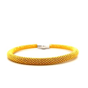 Yellow Plated Sterling Silver Bangle Bracelet