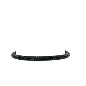 Black Rhodium-Plated Sterling Silver Bangle Bracelet