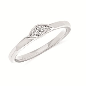 Sterling Silver Diamond "Two Peas in a Pod" Ring