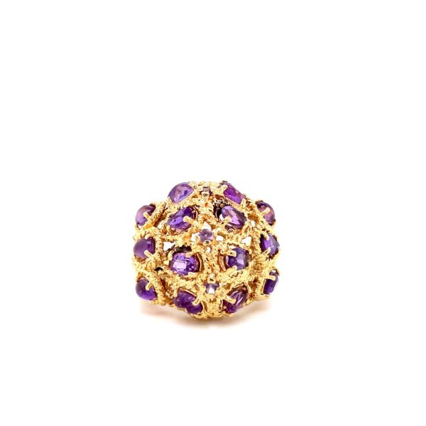 Estate Piece: 14k Yellow Gold Amethyst Ring