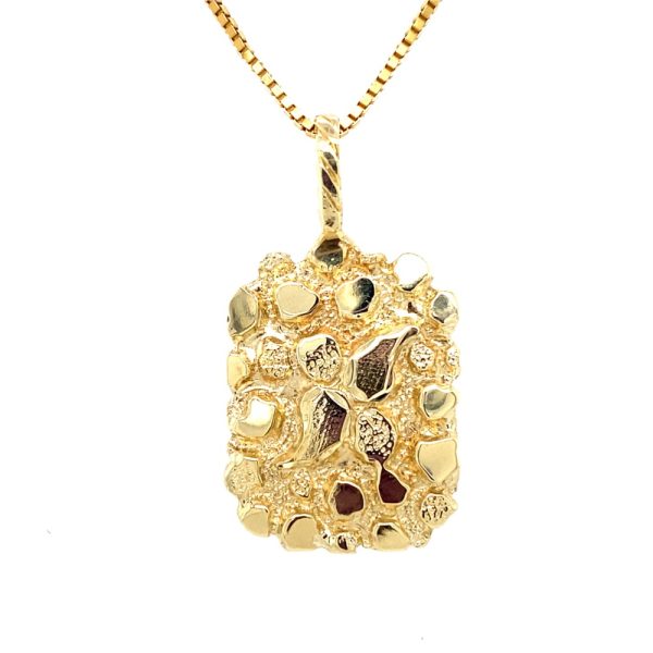 Estate Piece: 14k Yellow Gold Nugget Pendant