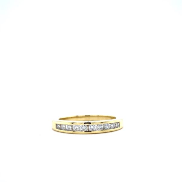 Estate Piece: 10k Yellow Gold Diamond Channel Band
