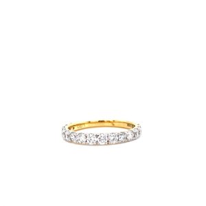14k Two Tone Gold Lab Grown Diamond Band 1.00ctw