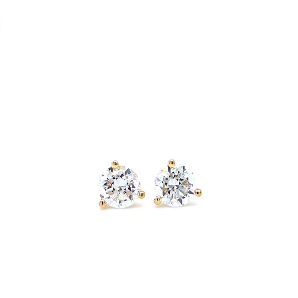 14k Yellow Gold Lab Grown Diamond Stud Earrings 1.04ctw