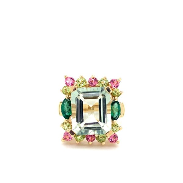 14k Yellow Gold Multi-Colored Gemstone Ring