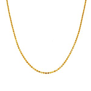 14k Yellow Gold 17 Inch Bead Chain Necklace