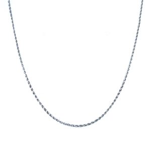 14k White Gold 16 Inch Baby Parisian Chain Necklace