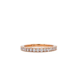 14k Rose Gold Diamond Wedding Band .42ctw