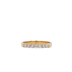 14k Yellow Gold Seven-Stone Diamond Band .25ctw