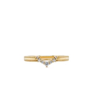 14k Yellow Gold Diamond Contour Wedding Band