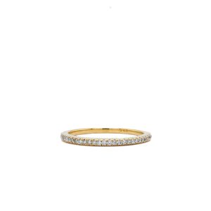 14k Yellow Gold Diamond Wedding Band .18ctw