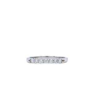 14k White Gold Seven-Stone Diamond Band .25ctw