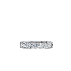 14k White Gold Seven-Stone Diamond Band 1.00ctw