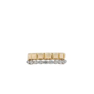 14k Two Tone Gold Diamond Band